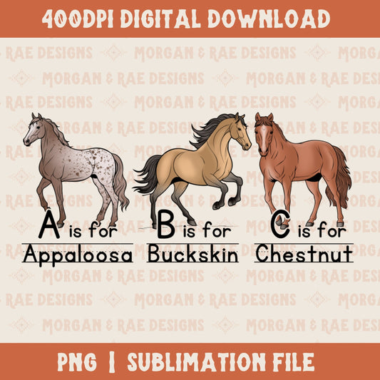 Horse ABCs Digital Design