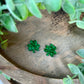 3 Leaf Clover Acrylic Stud Earrings