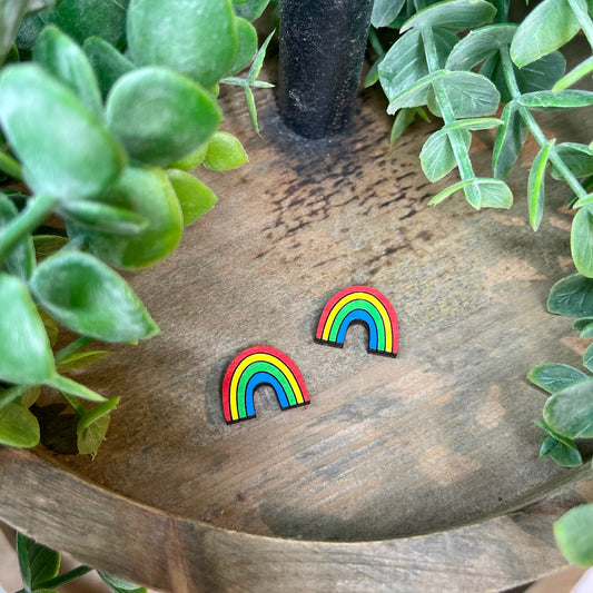 Magic Rainbow Stud Earrings