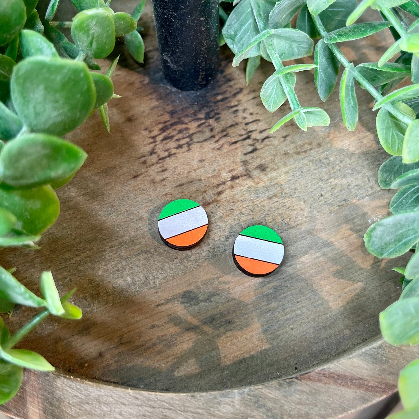 Luck of the Irish Flag Studs Earrings