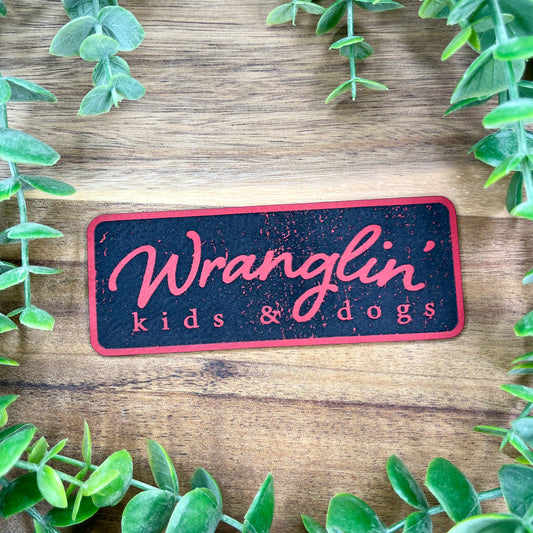 Wranglin Kids & Dogs Leatherette Hat Patch