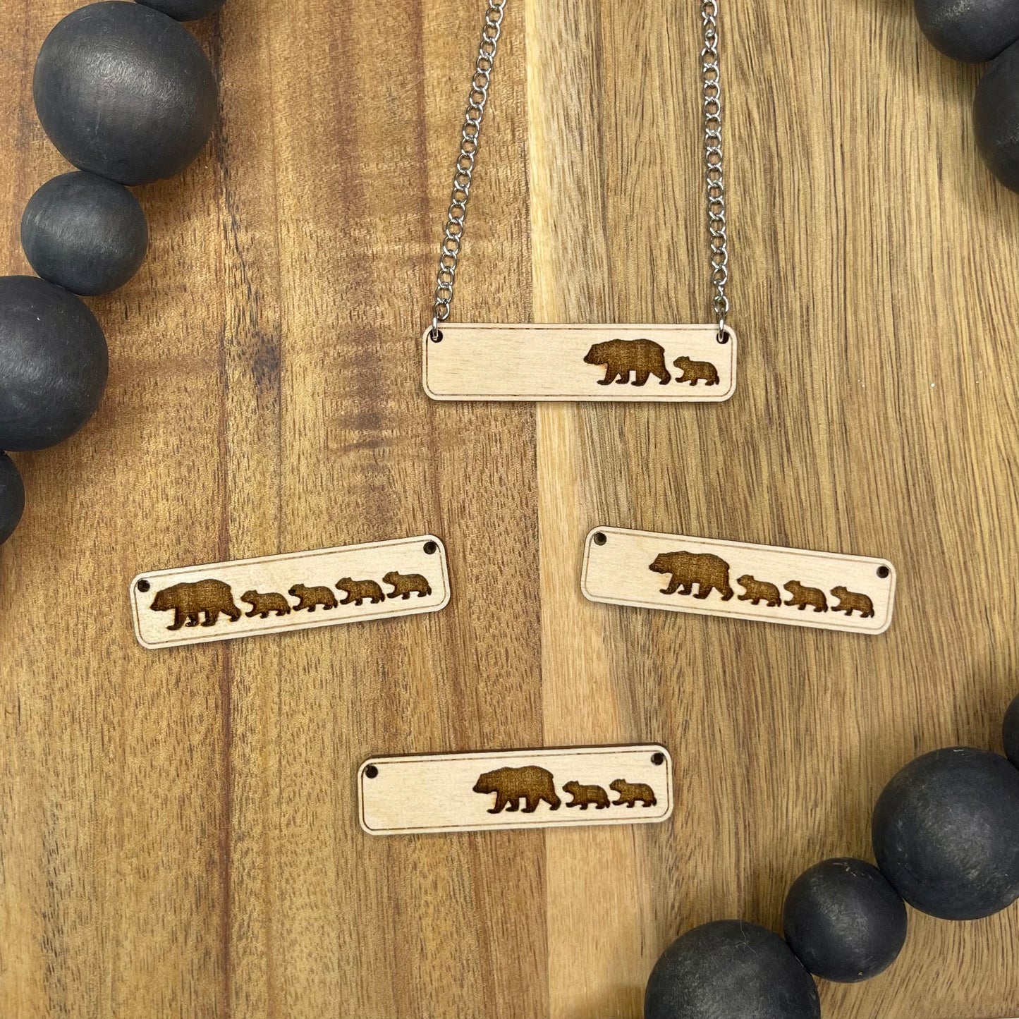 Mama Bear & Cubs Necklace